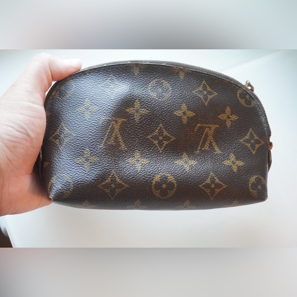 Louis Vuitton Brown and Gold Monogram Pouch